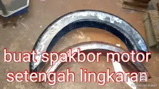 Buat spakbor motor setengah lingkar ban untuk motor classic/making rear fender classik motorcycle