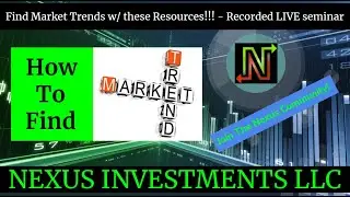 Find Market Trends w/ these Resources!!! - Recorded LIVE seminar