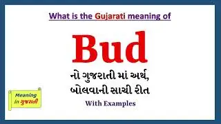 Bud Meaning in Gujarati | Bud નો અર્થ શું છે | Bud in Gujarati Dictionary |
