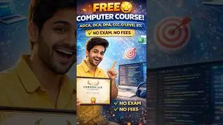 Free Computer Course 2026 | Free Courses course with certificate 2026 | free govt Courses course