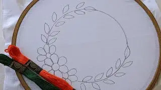 VERY SIMPLE EMBROIDERY DESIGN FOR CUSHION COVERS AND PILLOW COVERS