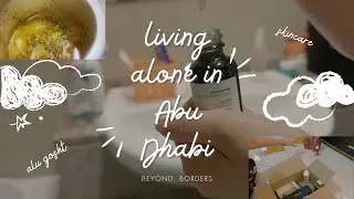 living alone in Abu Dhabi 🇦🇪| Cozy Night Skincare Routine | Alu Gosht Dinner
