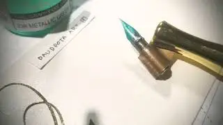 Dr. Ph Martin's Iridescent ink Calligraphy | Envelope calligraphy | Daudpota Art