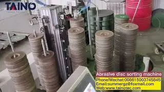 Abrasive disc sorting machine
