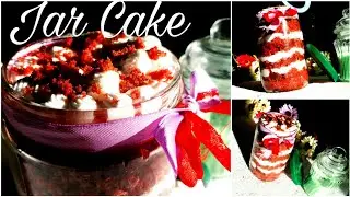 Jar cake | Red Velvet Jar Cake | Cake In A Jar | Fasna's Food Lab