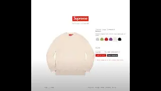 SupCopAuto: Supreme SS20 Week 10 LIVE Cop Video - ﻿Cutout Logo Crewneck(Natural)