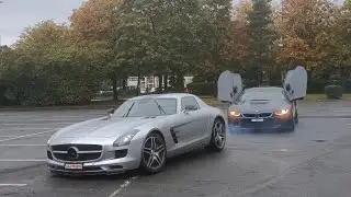 SOUL ACR Mercedes SLS AMG & BMW I8 (Donuts & Accelerations !!)