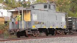 CSX Local Train Carrying Military Ammunition Containers Plus a Caboose