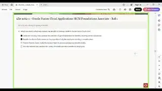 1Z0-1162-1. The Oracle Fusion Cloud Applications HCM Process Essentials Certified exam AUGUST 2025
