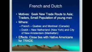 Early Settlers in North America