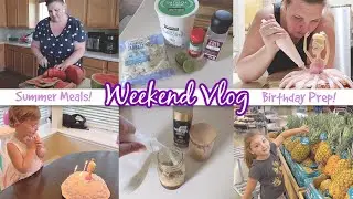 SUMMER MEALS! MINDFUL EATING! BIRTHDAY PREP! WEEKEND VLOG | Calorie Deficit Weight Loss Journey
