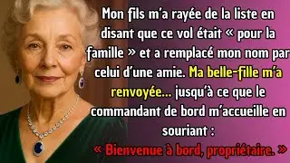 Quand mon fils m'a exclue du voyage, j'ai ri en entendant : 'Bienvenue à bord, madame' du pilote.