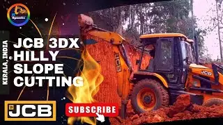 JCB 3DX Backhoe Slope Cutting And Levelling In A Hilly Area In Kerala  @Vi Dynamics ​