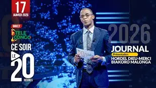 🔴 Direct JOURNAL DU 20H DU 17 JANVIER 2026 AVEC HORDEL DIEU-MERCI BIAKORO MALONGA  #brazzaville