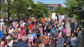 Demonstration outside U.S. Embassy in Ottawa, June 14, 2025