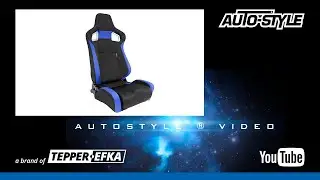 SS 69B - Sportstoel 'RS6-II' - Zwart/Blauw Stof - Dubbelzijdig verstelbare rugleuning - incl. sledes