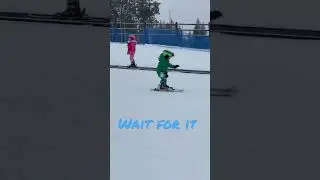 Skiing Crash #skiing #snowski  #crash #2yearsold #learning