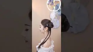 Elegant Braided Bun Hairstyle ✨ | Soft Glam Look 🤍