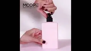 Square Pink PET Plastic Lotion Pump Bottle