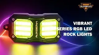 Auxbeam&reg; Vibrant Series Upgraded RGB LED Rock Lights Underglow Lights with APP & Remote Control