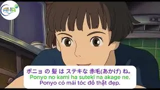HỌC TIẾNG NHẬT QUA PHIM ANIMcô bé người cá Ponyo 1