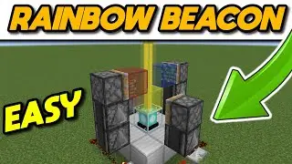 Minecraft Rainbow Beacon Tutorial #Shorts