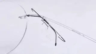 Classical beta-titanium rimless optical frame
