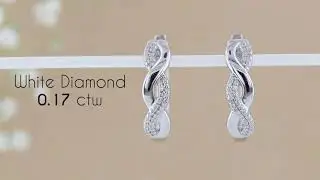 Diamond Swirl Criss Cross Hinged Hoop Earrings For Women  | K10527