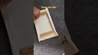 Como fazer tela de pintura / como esticar o tecido para pintura