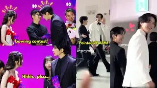 Lee Junho and IU bowing battle😂 they literally gives 