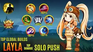 LAYLA DAMAGE BUILD ACTUALLY INSANE #mobilelegends #mlbb #gaming