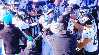 NFL FIGHT CONTROVERSIAL ROUGHING THE PASSER: TREVOR LAWRENCE: ARDEN KEY: JAGUARS VS. TITANS: WEEK 13