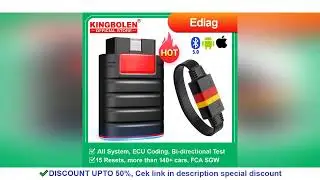 2025 New KINGBOLEN Ediag ECU Coding Active Test Car Diagnostic Tools 1 Year Free Car OBD2 Scanner