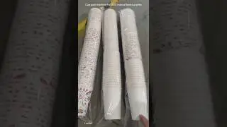 Paper cup packing machine , manual feed cup piles and pack