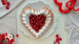 Yogurt vanilla cake easy recipe that tastes amazing. Heart shape dessert, best for Valentine&rsquo;s Day