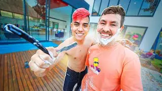 TIREI A BARBA DO RENAN DE PRESENTE *AGORA ELE PODE VOLTAR PRO BOMBEIRO*