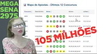 Mega Sena 2975;  N&uacute;meros para Apostar