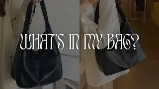 whats in bag? 2024: winter leather tote bag aesthetic edition | LIFE IN NYC