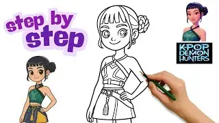 How to Draw Zoey from K-Pop: Demon Hunters &mdash; Easy Step-by-Step Drawing for Kids & Beginners