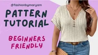 CASUAL SHIRT TUTORIAL/ BEGINNERSFRIENDLY PATTERN/ SIZE:S/M/L/XL/XXL #pattern #sewing #tutorial