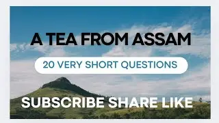 A TEA FROM ASSAM : ONE MARK QUESTIONS
