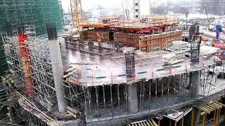 Budowa Warsaw Spire 2014, plac europejski