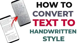 How To Convert Or Change Typed Text Into Handwriting Style | Hand Written Font | English