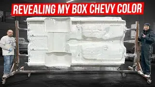 REVEALING MY 1 OF 1 OUTRAGEOUS PAINT COLOR ON MY 87 BOX CHEVY LANDAU