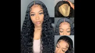 Nadula Brazilian Water Wave Human Hair 13&times;4 Lace Front Wigs For Women Wet and Wavy Human Hair Wig