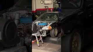 🔥WILD TURBO LS VTEC Honda Civic on the dyno! 🤯 #honda #vtec #turbo