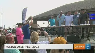 Oysterfest underway with a stunning victory at the oyster eating competition