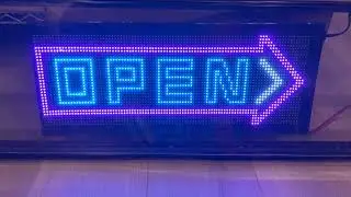 Programmable, Flexible, LED Pixel Panel Open Sign 32x96 $118