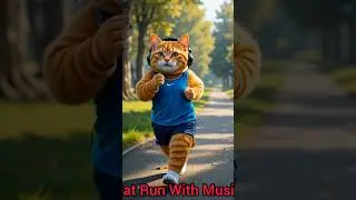 Cat run with music #entertainment #music #shortvideo