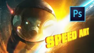 Сказал - СДЕЛАЛ! КОСМИЧЕСКИЙ НИНДЗЯ - СВИН ЛЕТИТ НА ЗЕМЛЮ ?! Photoshop Speed Art